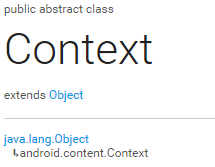 How to look up the signature of a class/object on Android documentation.