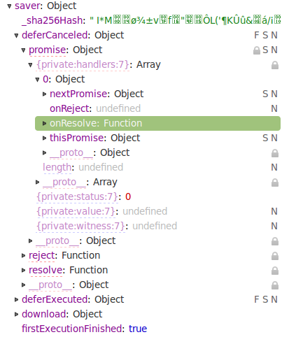 Promise properties are visible in the debugger.
