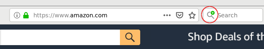 How search plugin availabitity is shown in Firefox